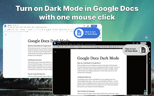 Download Google Docs Dark Mode 2.0 – Ubah Tampilan Jadi Gelap - Screenshot 1