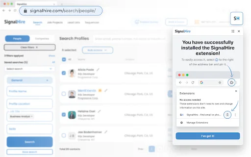 SignalHire: Temukan Email & Nomor Telepon Profesional Gratis - Screenshot 5