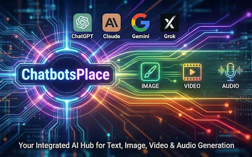 ChatbotsPlace: Akses ChatGPT, Claude & Gemini di Satu Sidebar - Screenshot 1