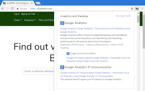 Download BuiltWith Technology Profiler Terbaru – Cek Stack Website - Screenshot 1