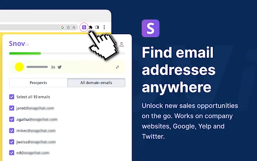 Download Email Finder by Snov.io Terbaru – Cari Email Gratis - Screenshot 1