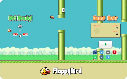 Download Flappy Bird Offline Terbaru – Main Game Klasik Gratis - Screenshot 2