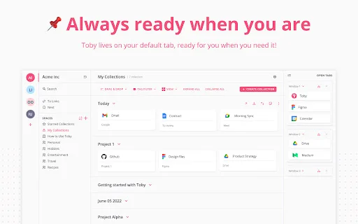 Toby: Kelola Tab Browser Lebih Produktif – Unduh Sekarang - Screenshot 2